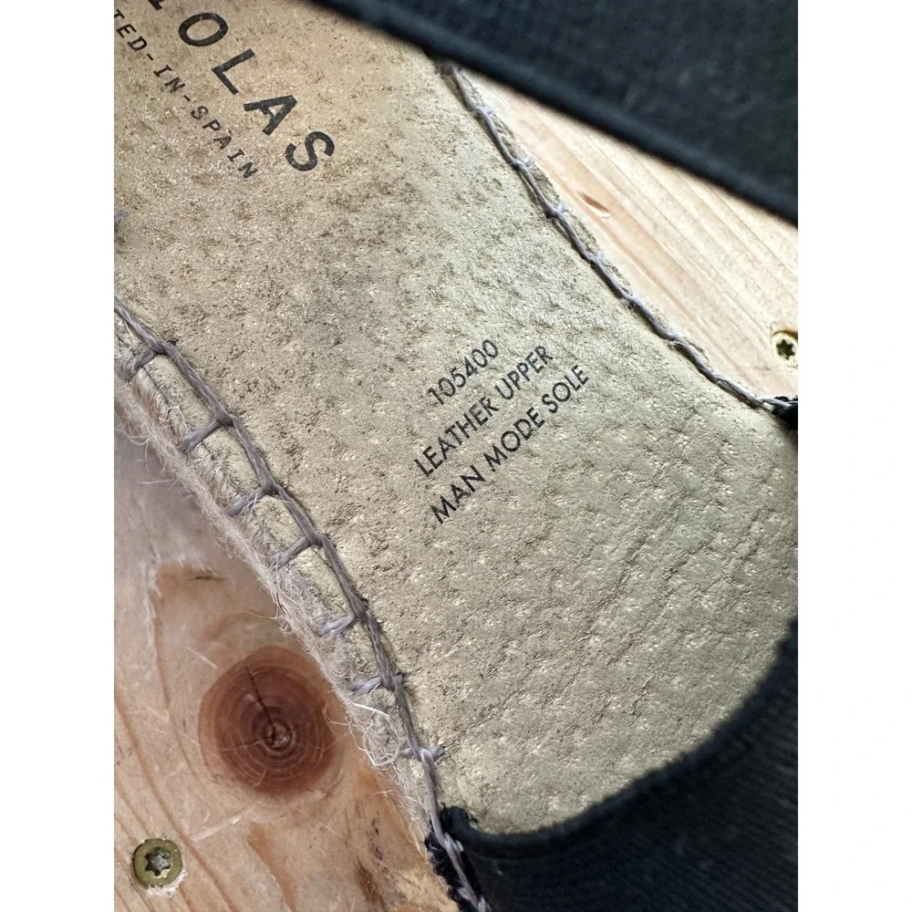 Fabiolas Black Suede Elastic‎ Strap Espadrilles Size 40